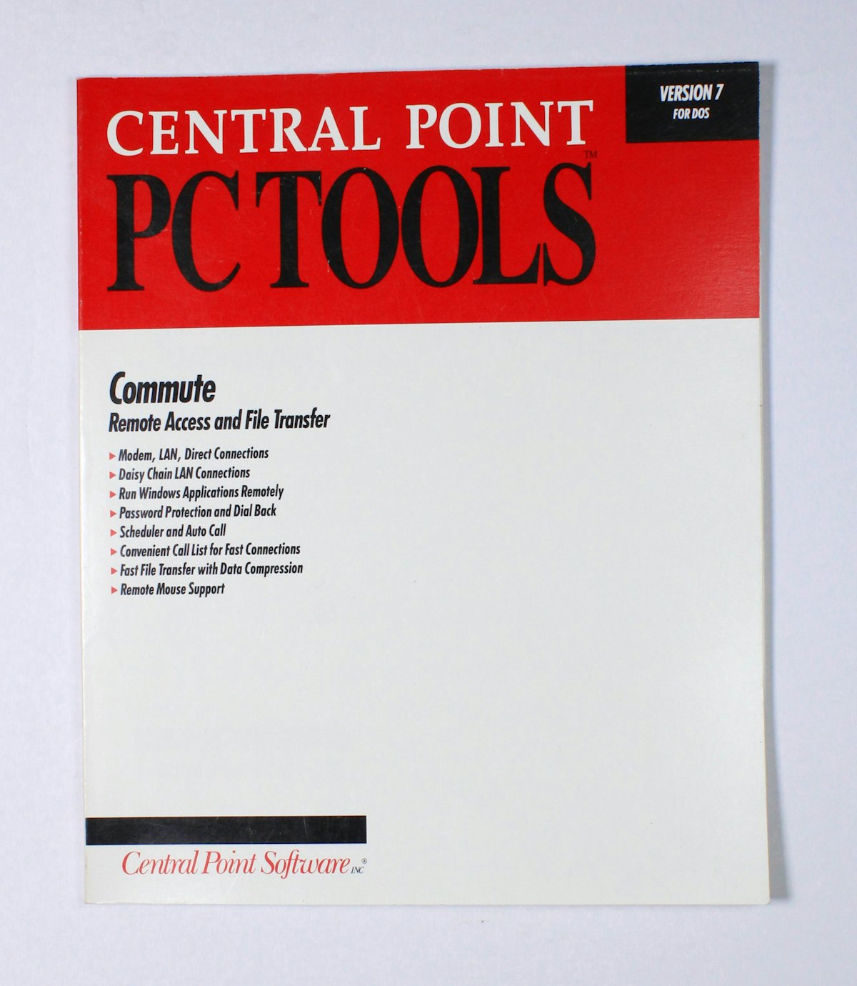 Central Point PC Tools: Commute (Remote Access and File Transfer)