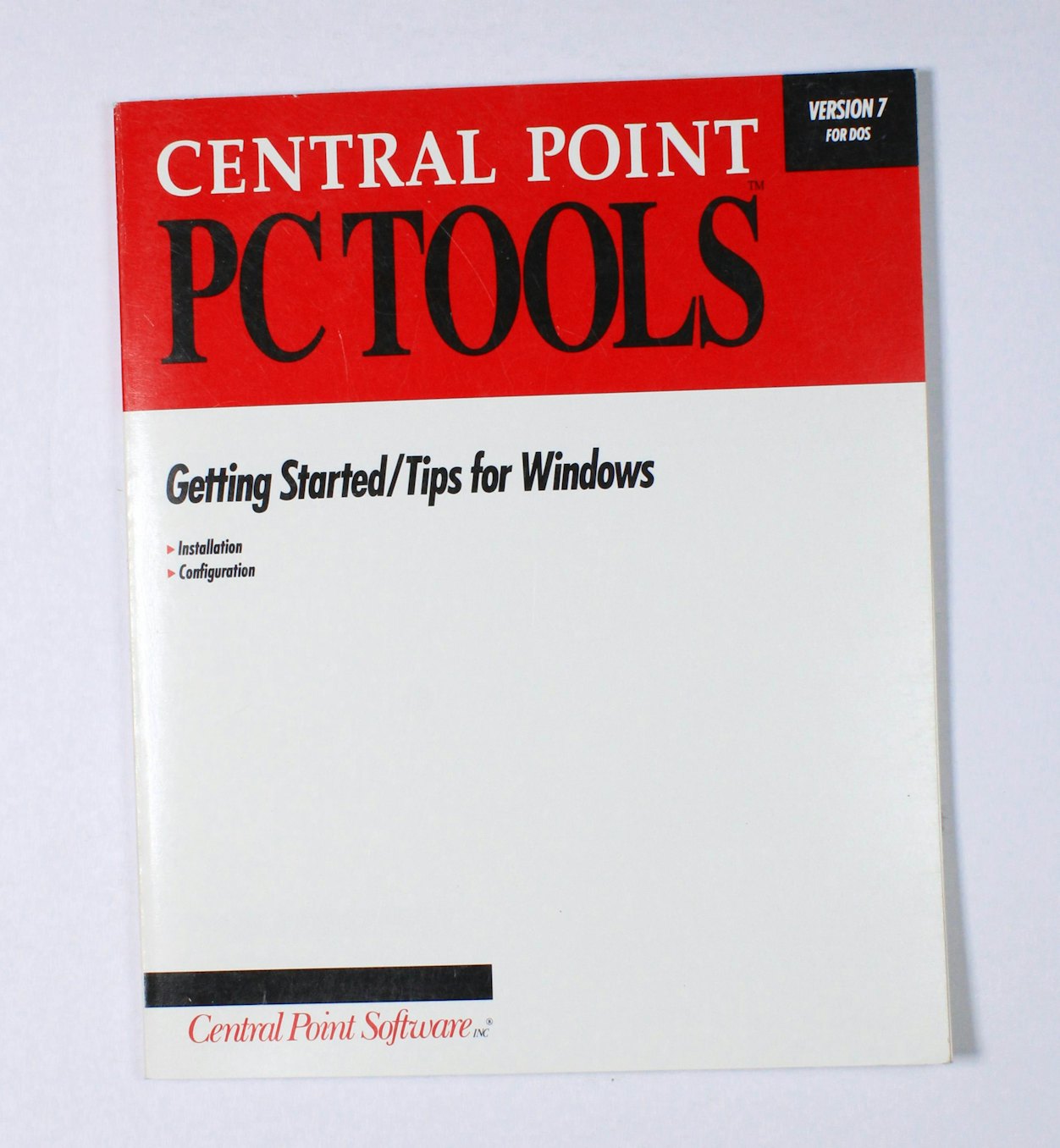 Central Point PC Tools: Getting Started/Tips for Windows