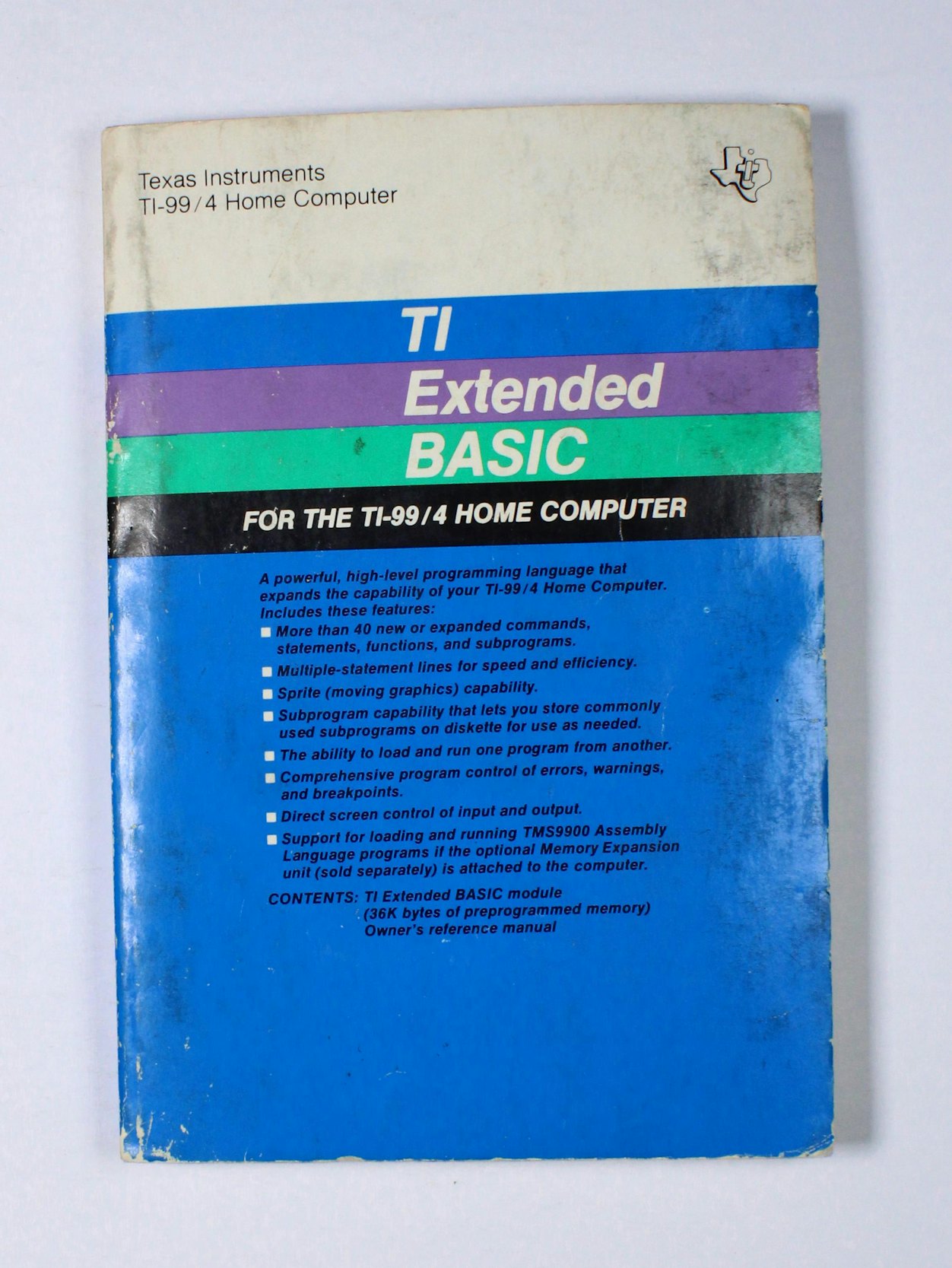 TI Extended BASIC: for the TI-99/4 home computer