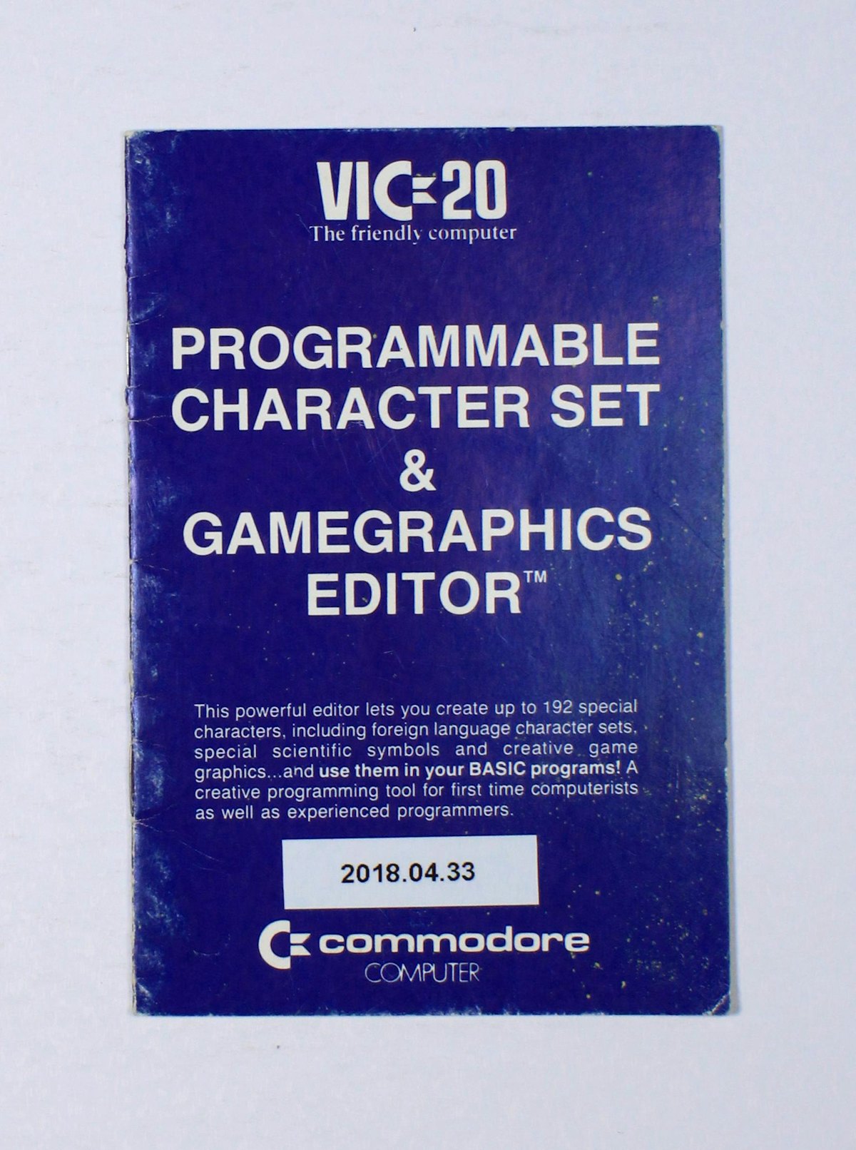 VIC-20 Programmable Character Set & Gamegraphics Editor