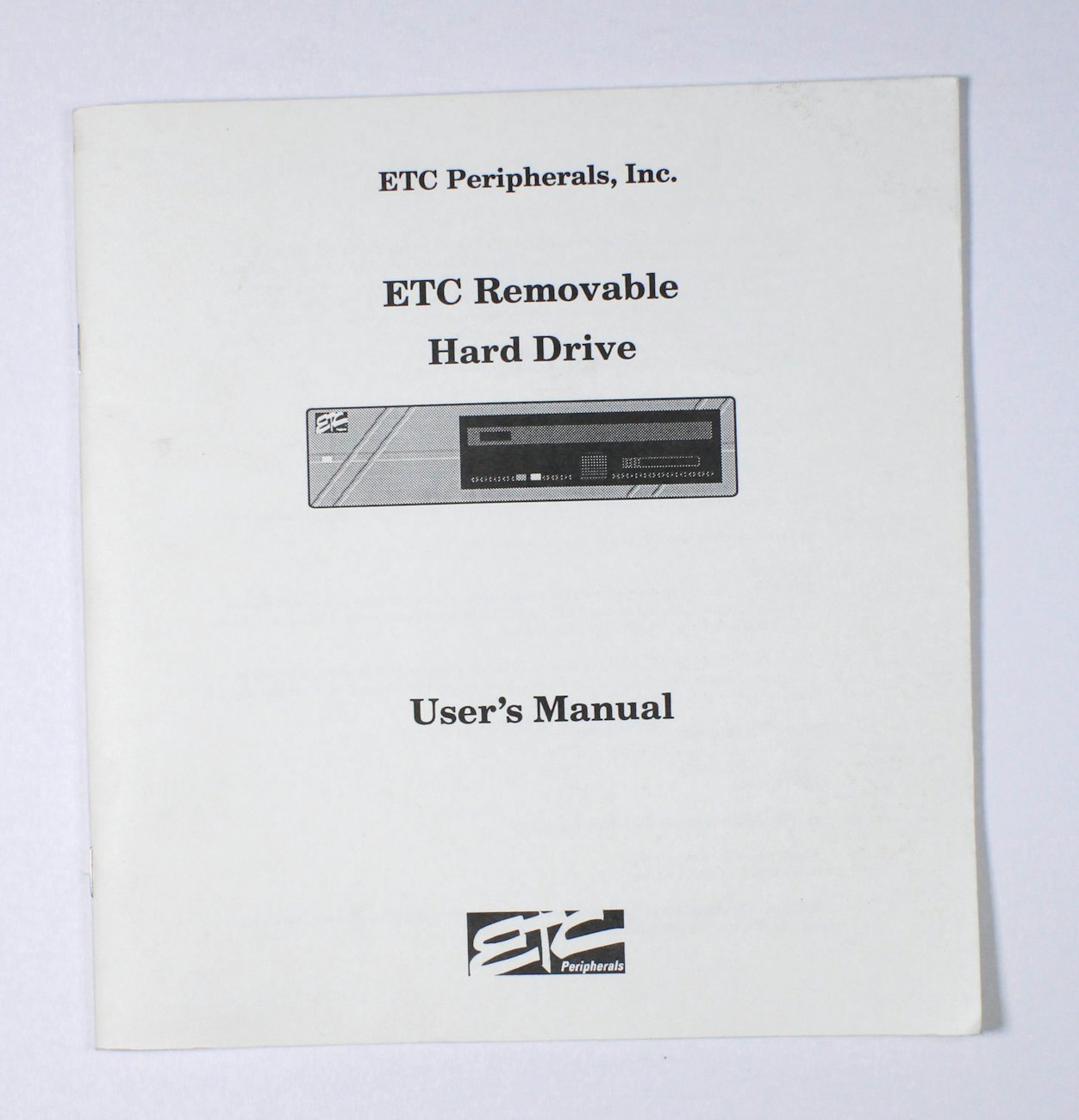 ETC Removable Hard Drive User's Manual