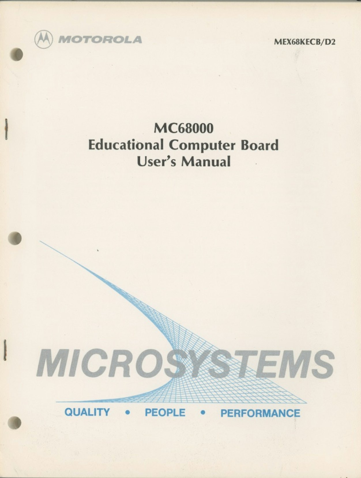 MC68000 Educational Computer Board User's Manual